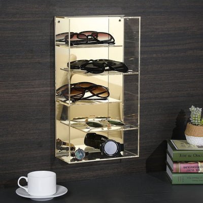 MineSign Sunglasses Organizer Clear Eyeglasses Display Case Sticker Display  Tray For Glasses Tabletop Holder Stand (6
