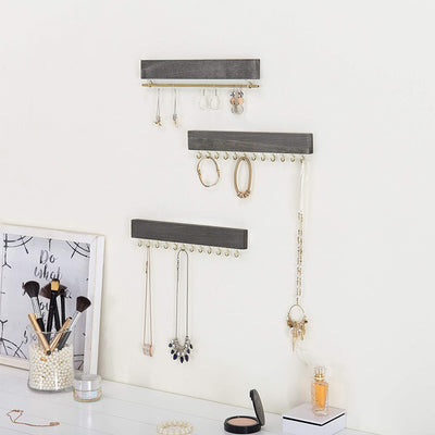 Black Metal Wall Mounted Jewelry Shelf – MyGift