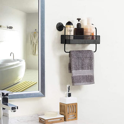 Black Modern Wall Mounted Hexagon Metal Bathroom Hand Towel Ring