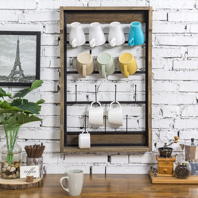 Metal Counter White Mug Rack