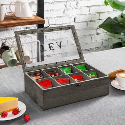Wall Mounted Tea Bag Storage Box with Vintage Label Holders – MyGift