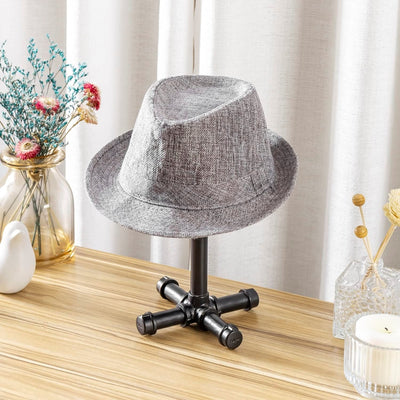 Brass Plated Metal Hat & Wig Display Stand