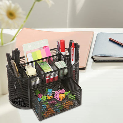 Desk Organizer Pen Caddy With 4 Personalized Photos - Gift