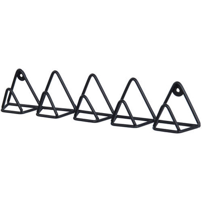 Triangular Torched Wood & Black Metal Stand, 36-Inch