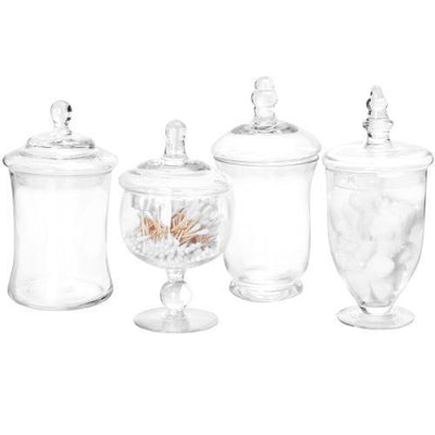 Clear Decorative Glass Jars with Lids, Set of 3 – MyGift