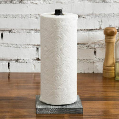 Iron and Mangowood Wire Paper Towel Holder Black - Threshold™