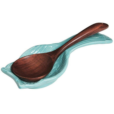 Woobud Turtle Spoon Rest - Teal Kitchen Accessories and Decor Turquoise Kitchen Decor Nautical Spoon Holder for Stove Top - Beach Decor Ocean Kitchen