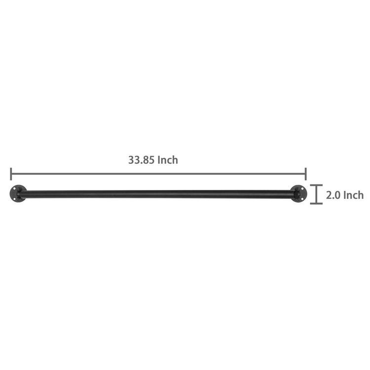 Black Metal Wall Rod Set Of 2 Mygift