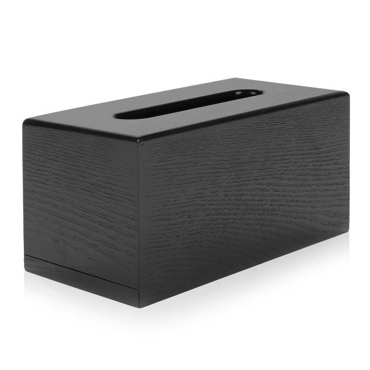 Download Black Wood Tissue Box Cover - MyGift