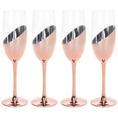 Copper Stemless Champagne Flute Glasses, Set of 4 – MyGift