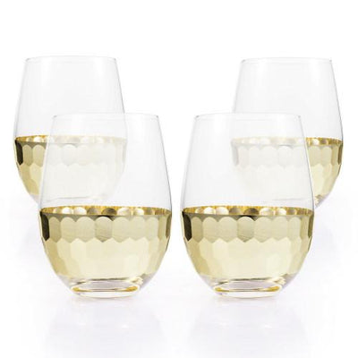 Brass Tone Pint Size Beer Glasses, Set of 4 – MyGift