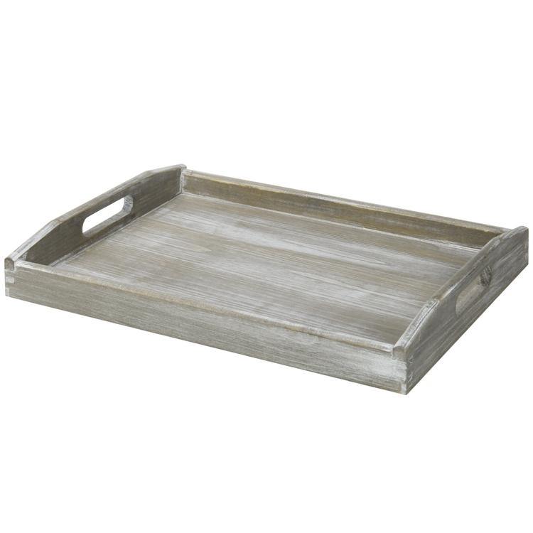 Rustic Gray Wood Serving Tray with Handles – MyGift Enterprise LLC