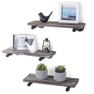 Rustic Wood Floating Shelves, Set of 3 – MyGift