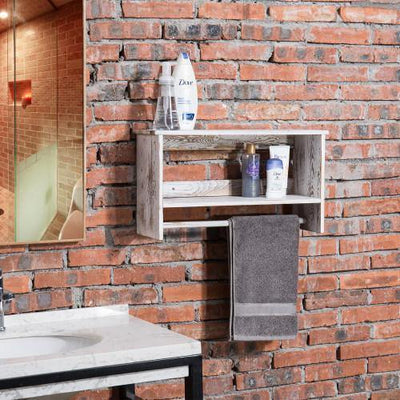  MyGift Black Metal Under-the-Sink Rack Bathroom Quality Pedestal  Storage Organizer with 2 Display Shelves and Hand Towel Bar: Home & Kitchen