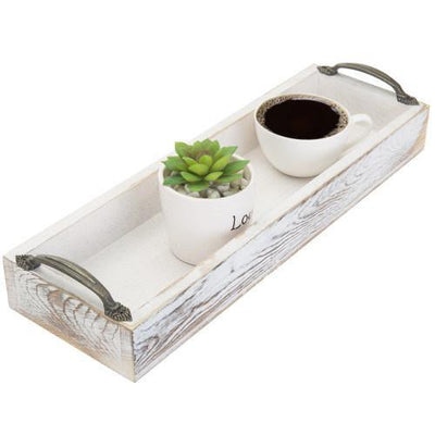 Whitewashed Wood Large Stove Top Cover and Countertop Tray, Noodle Boa –  MyGift