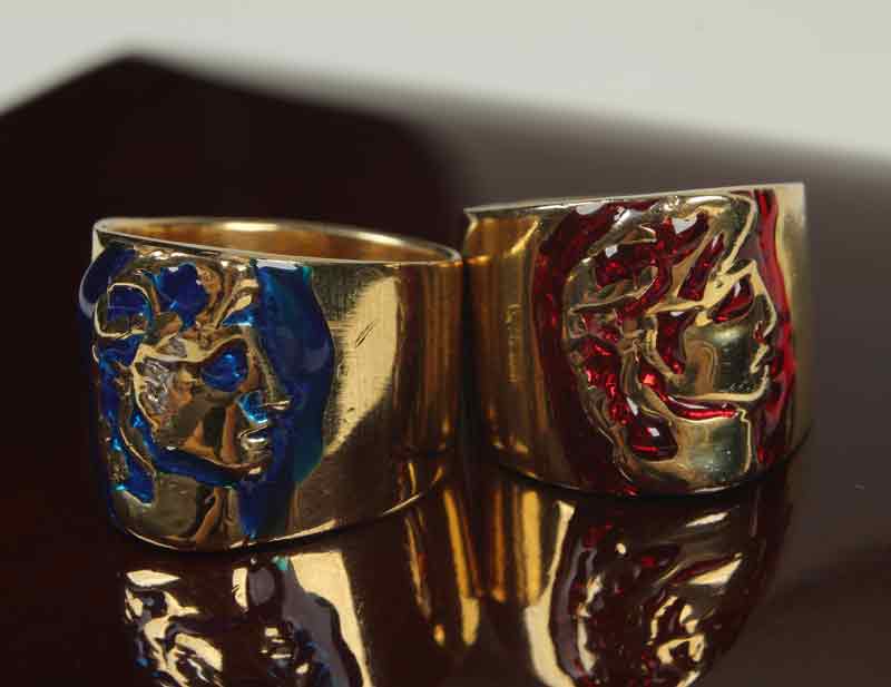 "Alexander the Great" Enamel Ring