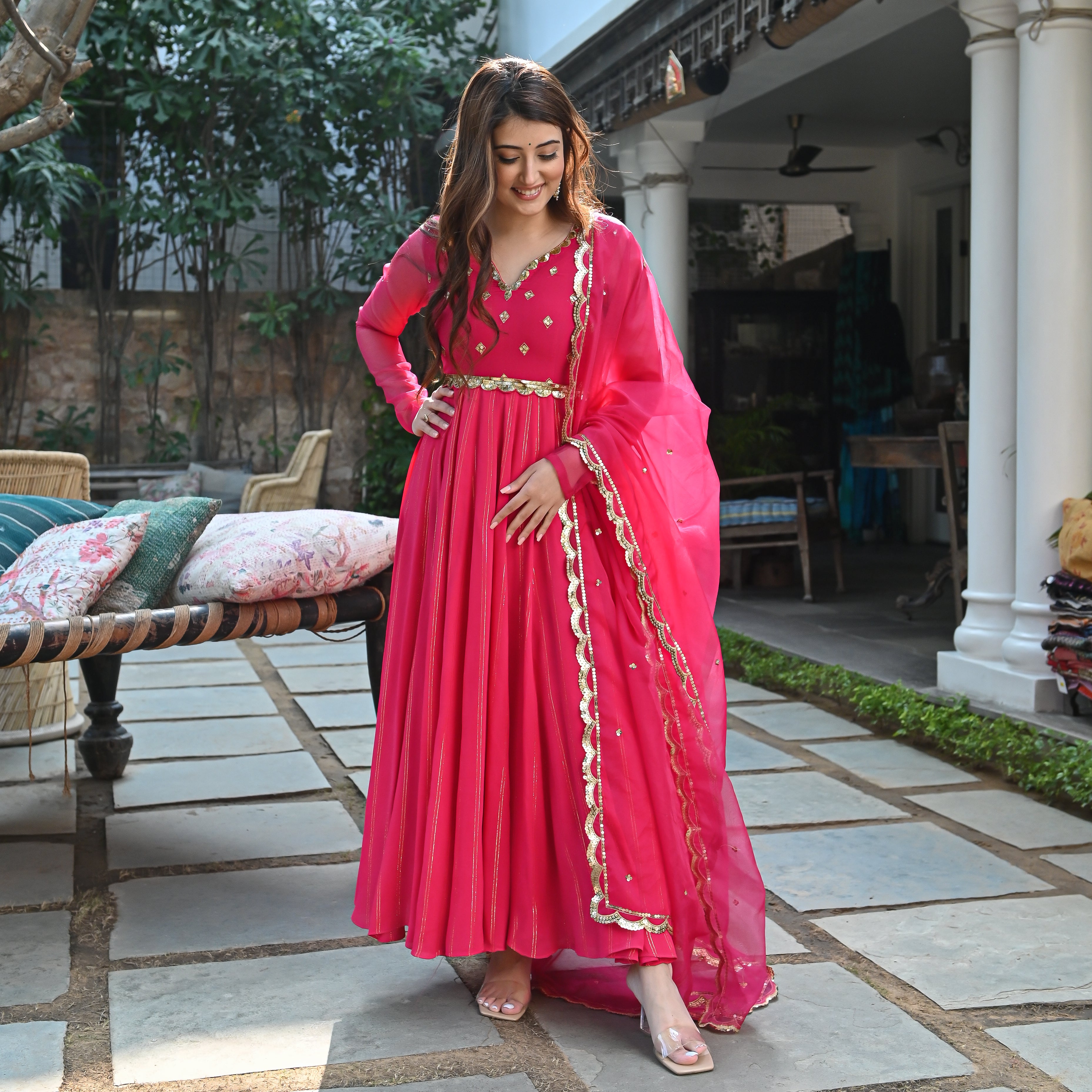 Formal pink salwar suit | Buy Nurjahan Suit Set | Urbanstree – UrbanStree