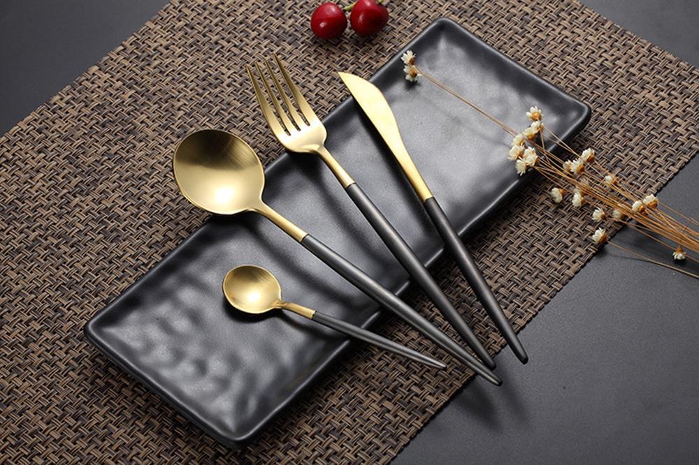 Black Marble Cutlery Set – Cutlery Luxury