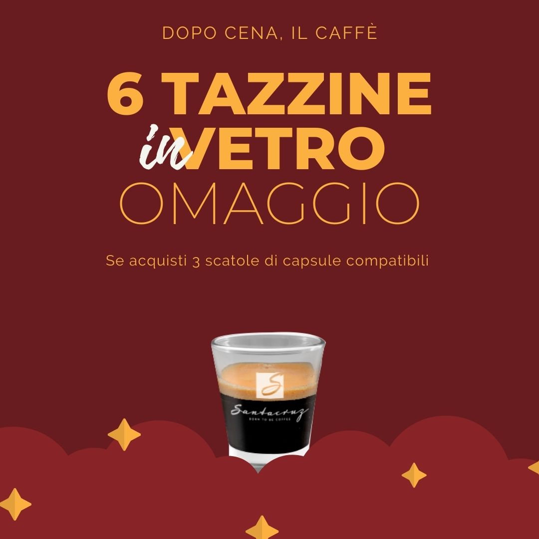 2 tazzine omaggio + 100 capsule di Espresso al Caramello Nespresso