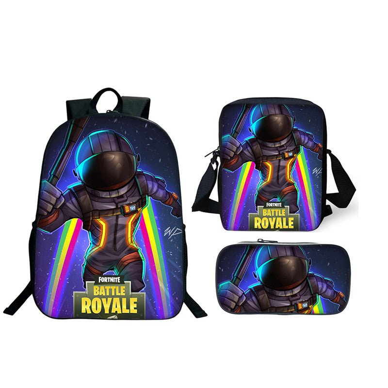 3pcs set fortnite backpack students best school gifts for children - fortnite backpack set