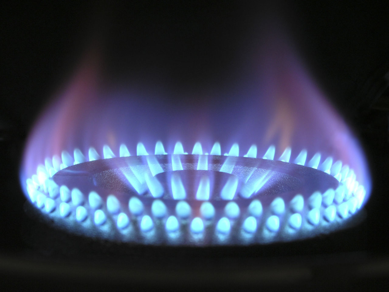 A close-up shot of a gas flame.