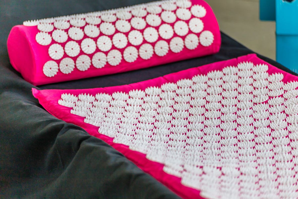 pink acupressure mat