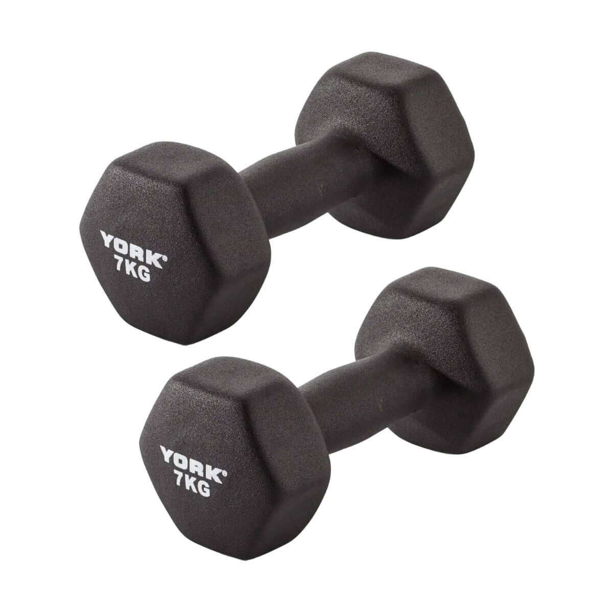 York Neoprene Hex Dumbbells 2 x 7kg