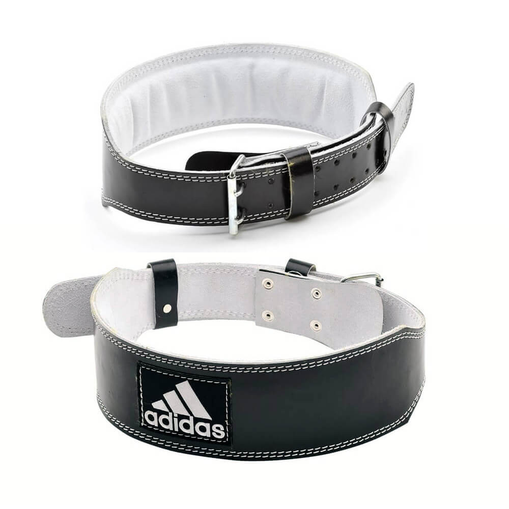 Adidas Leather Weight Lifting Belt Gym Power Training Lumbar Back Support |  eBay