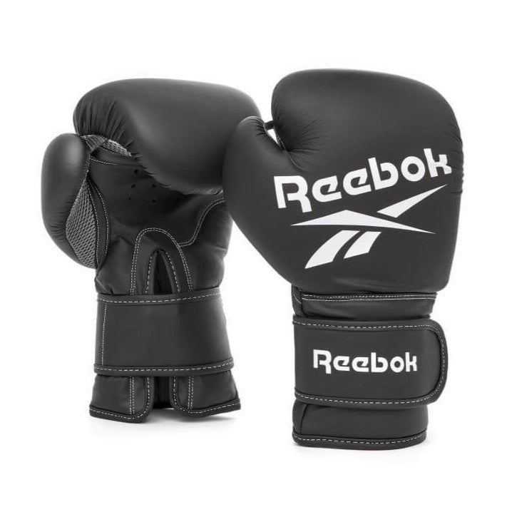 Image of Reebok Boxing Gloves - White/Black - 12oz