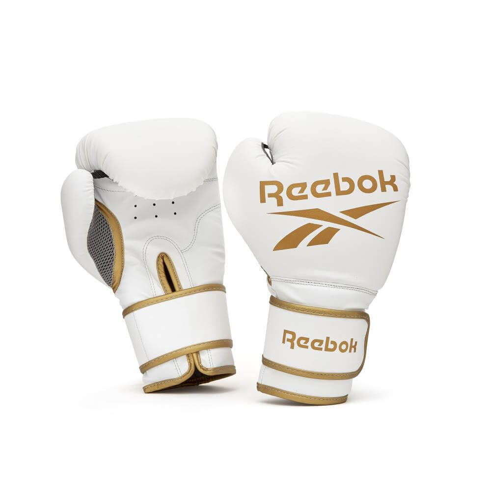 Image of Reebok Boxing Gloves - Gold/White - 14oz