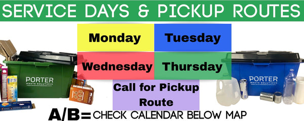 Porter Waste Solutions recycling service pickup schedule