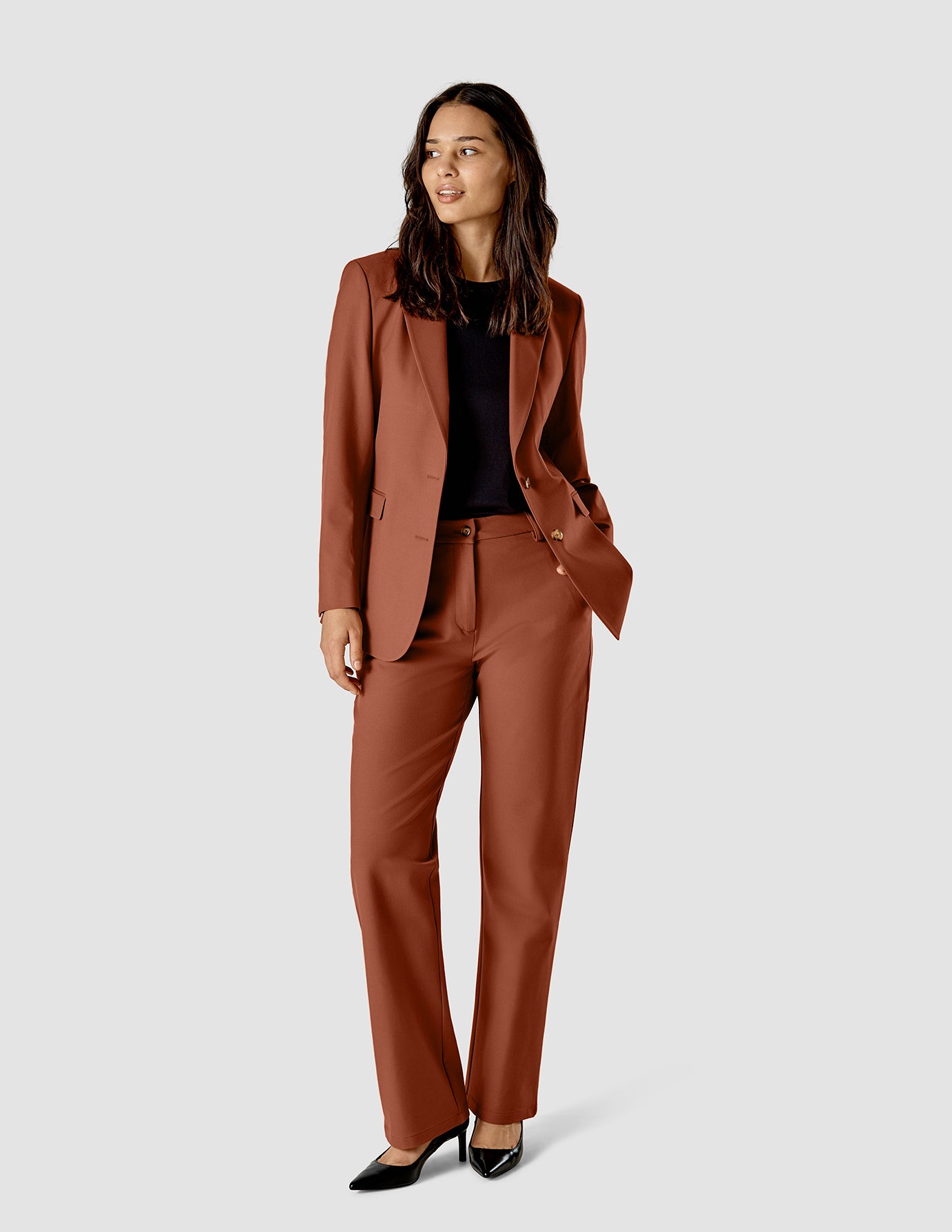 Essential Suit Straight Terracotta