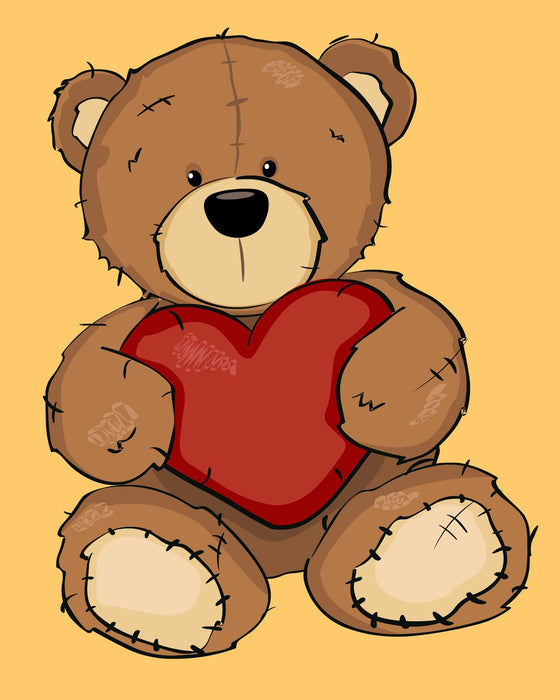 teddy bear with stitches