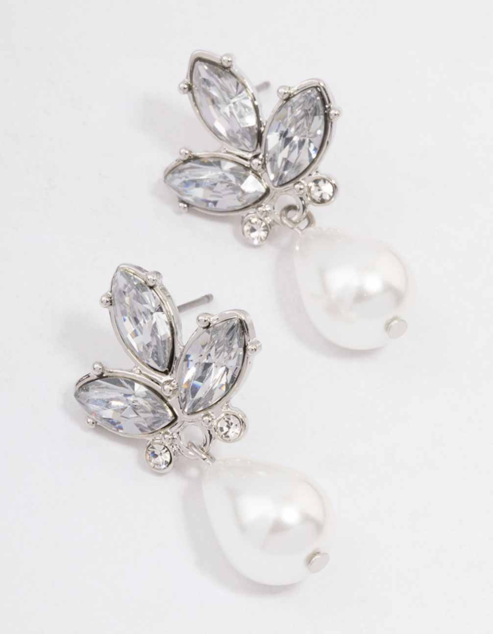 Linyer 3 Pieces Pearl Brooch Pins Pearl Pins Brooch Set Jewelry Accessories White, Women's, Silver