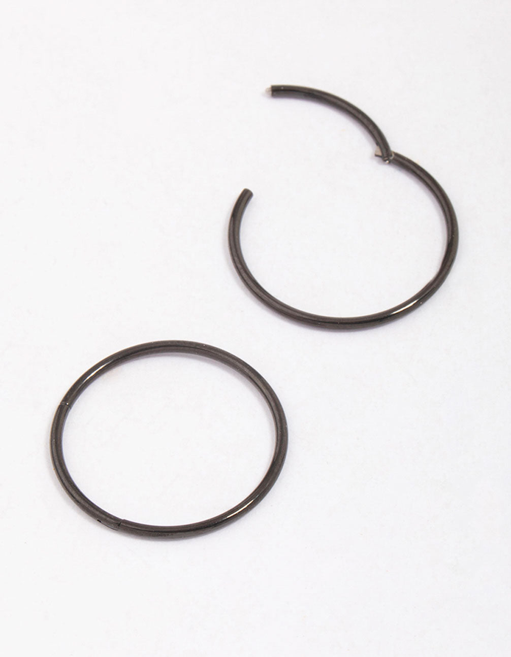 Black Stainless Steel Piercing Hoop Earrings Set Gothic Hip - Temu