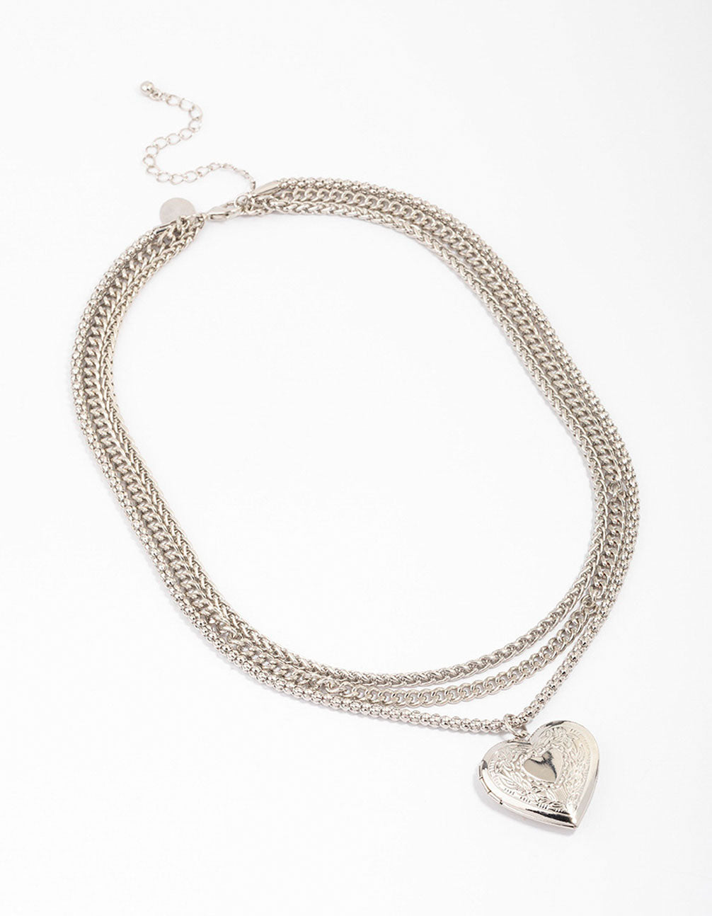 Adorable Silver Colour Heart Shape Pendant with Chain for Girls and Wo –  One Stop Fashion