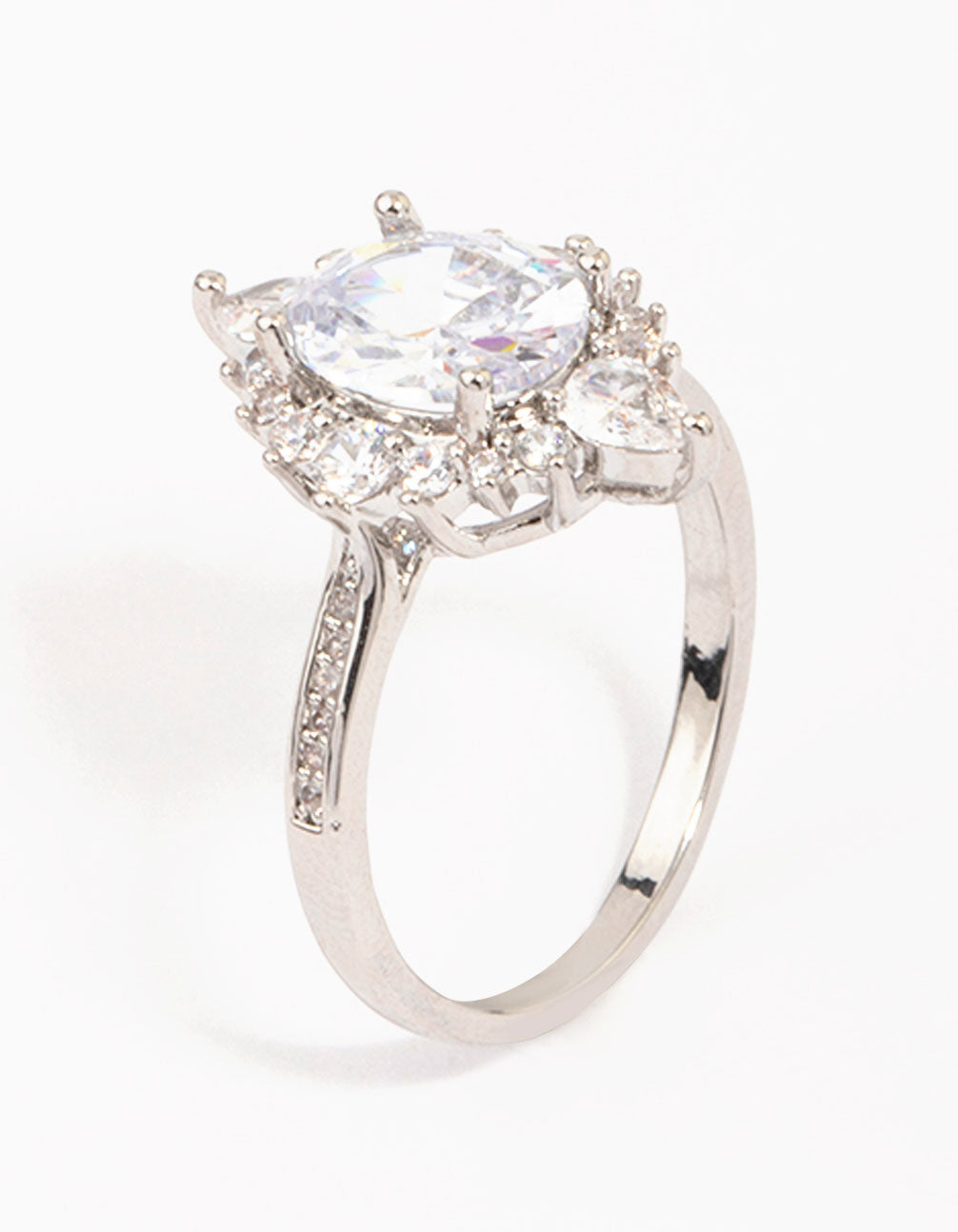 Tiffany Oval Cut Hand Set Cubic Zirconia Engagement Ring Finished In Pure  Platinum - CRISLU