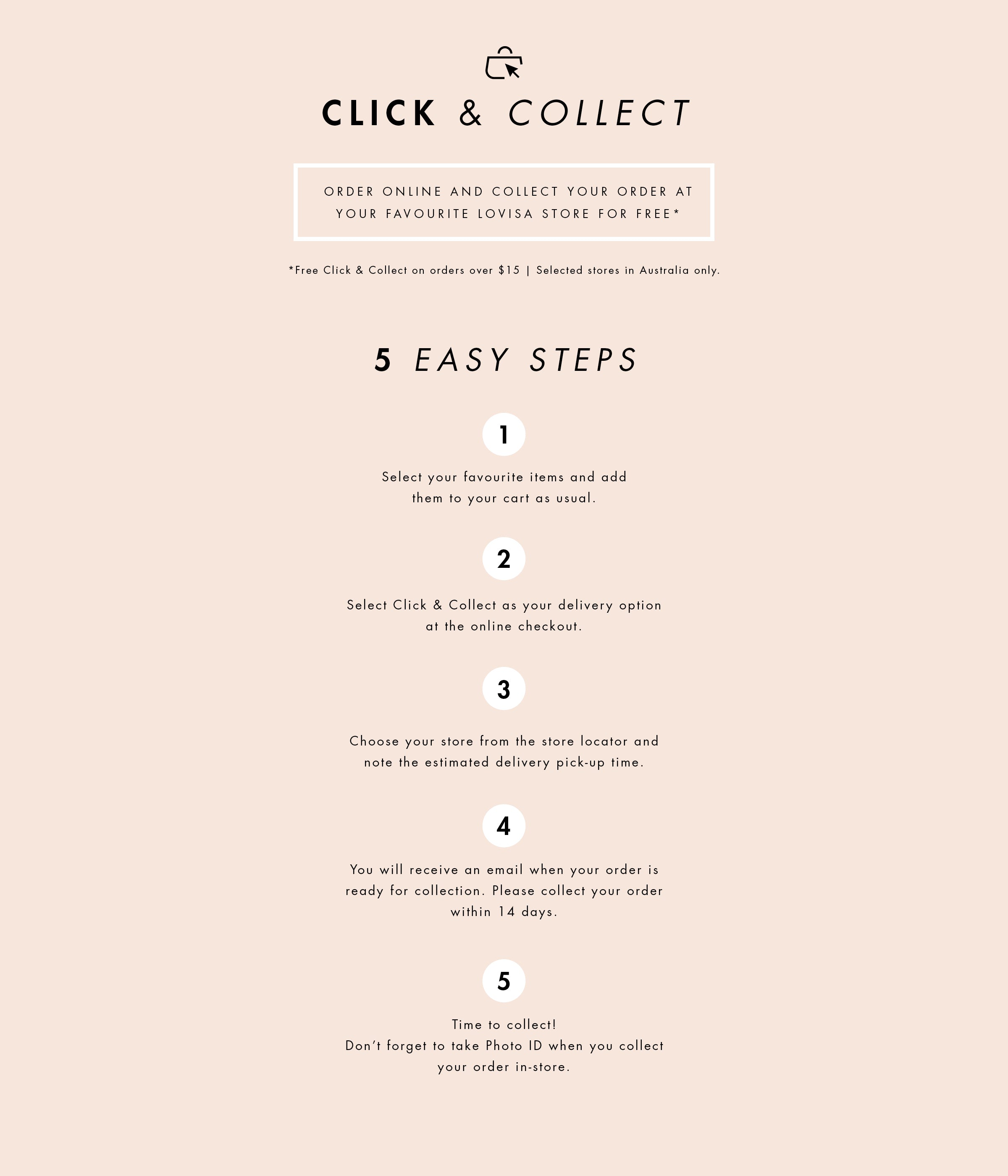 Click & Collect  Lovisa Jewellery Australia