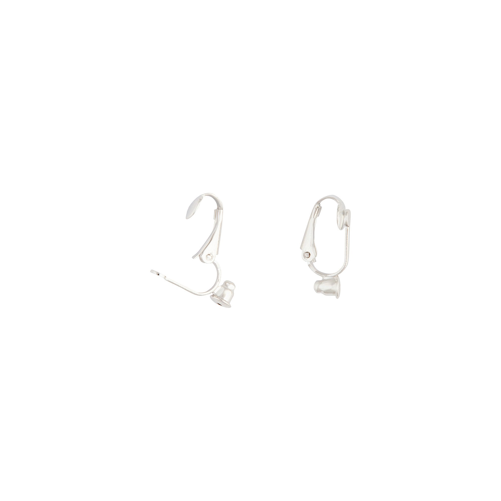 Silver Clip On Stud Earring Converters 