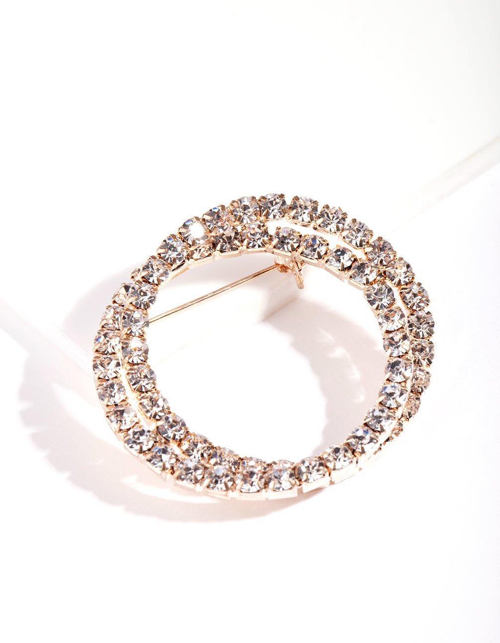 Lovisa Rose Gold Double Diamante Brooch