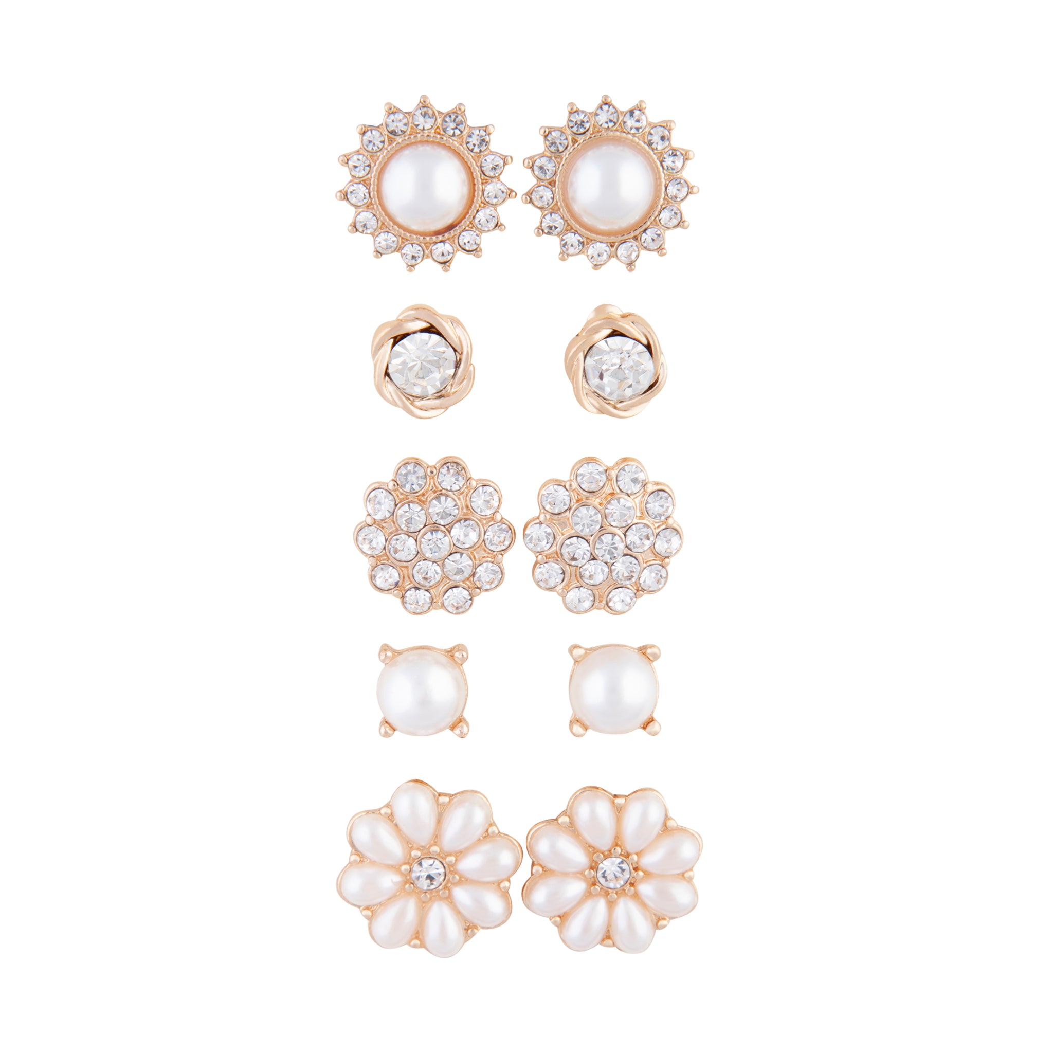 Gold Pearl Flower 5 Pack Clip On Earrings | Lovisa Jewellery Australia ...