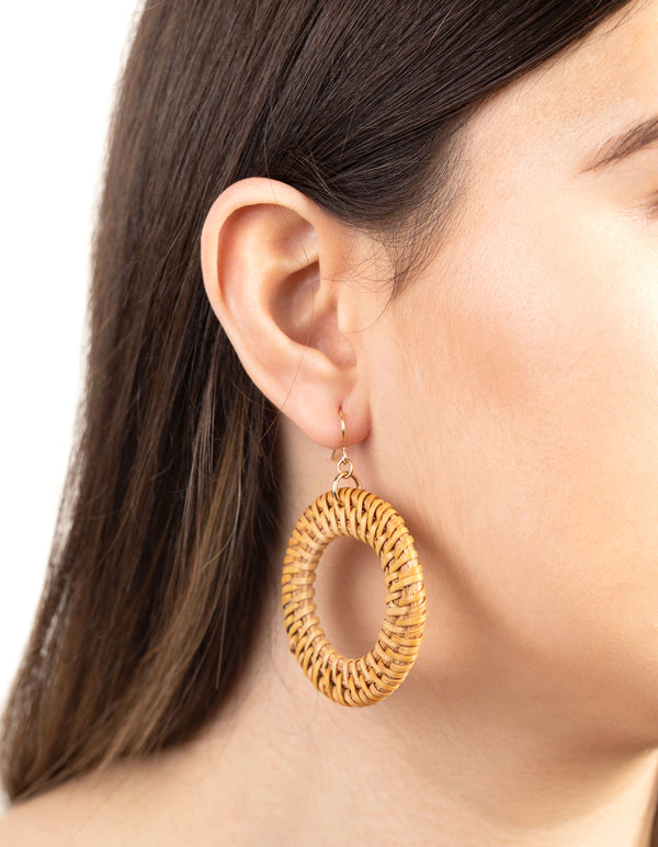 Raffia Circle Drop Earrings - Lovisa