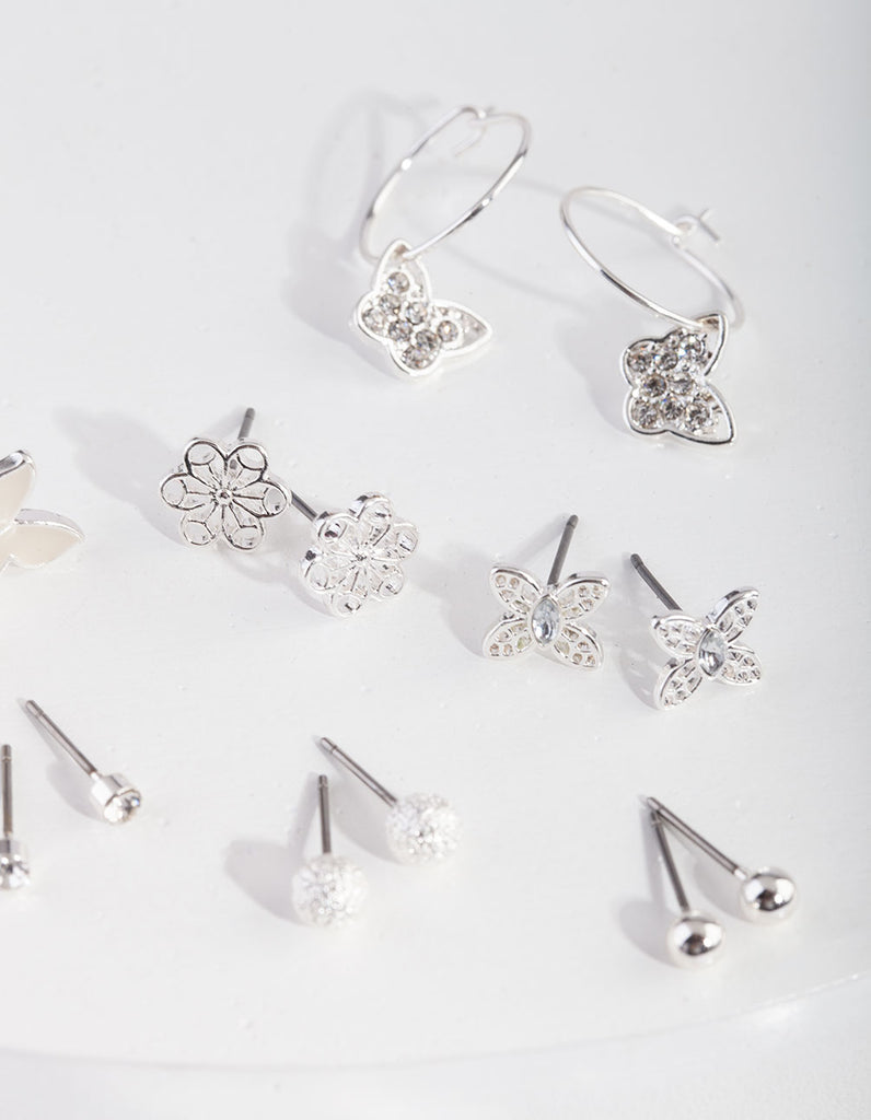 Silver Butterfly Hoop Drop Earring Pack | Lovisa Jewellery Australia