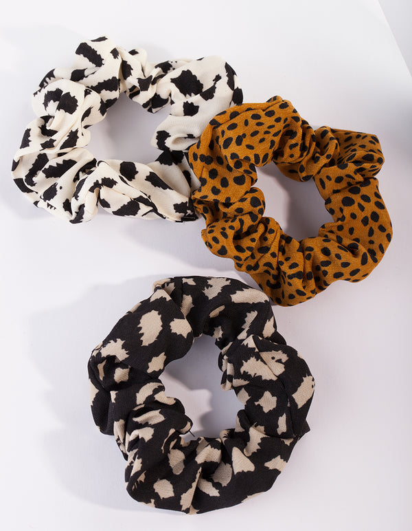 Mixed Leopard Scrunchie 3 Pack - Lovisa