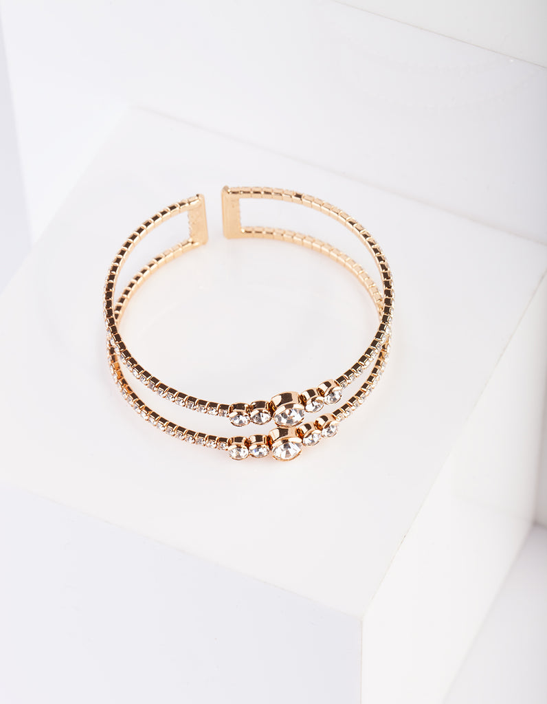 Gold Diamante Cuff Bracelet - Lovisa AU Jewellery Australia | Gift