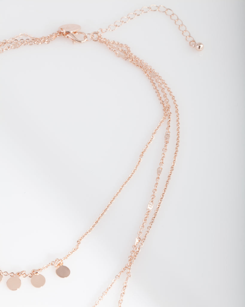 Rose Gold Layered Stone Necklace – Lovisa