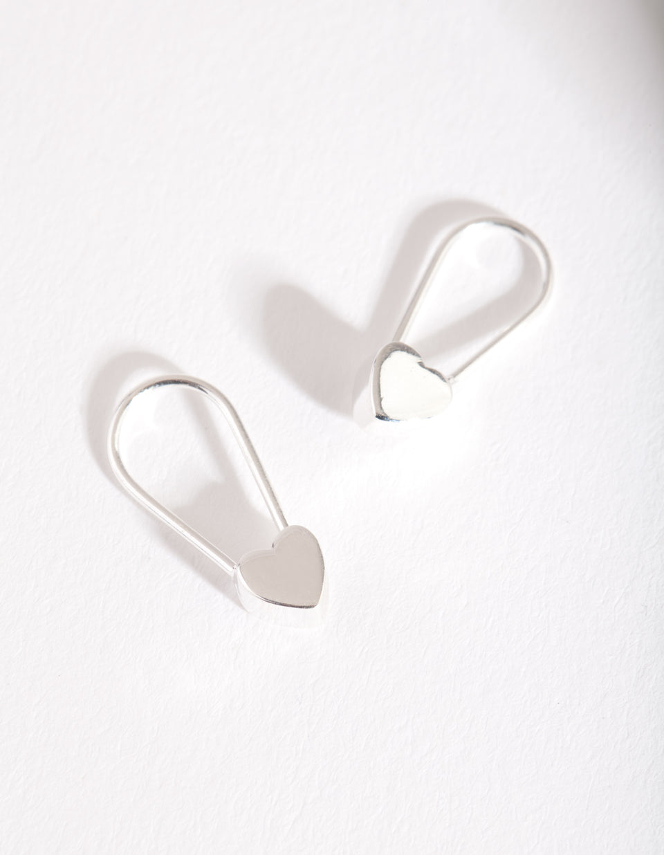 Silver Solid Heart Drop Earring - Lovisa
