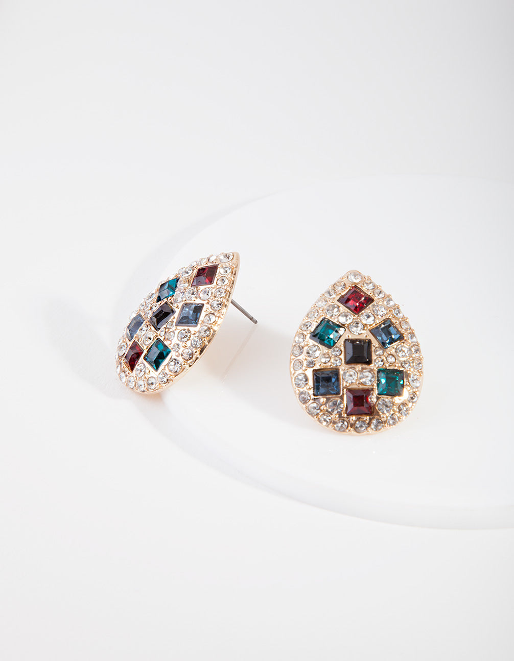 diamante stud earrings