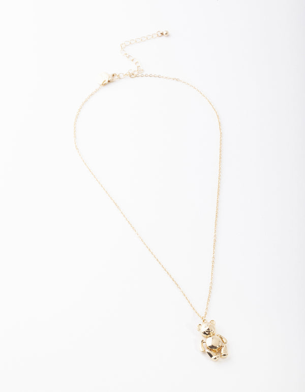 Gold Teddy Bear Necklace - Lovisa