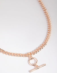 Rose Gold Bar and Circle Necklace - link has visual effect only